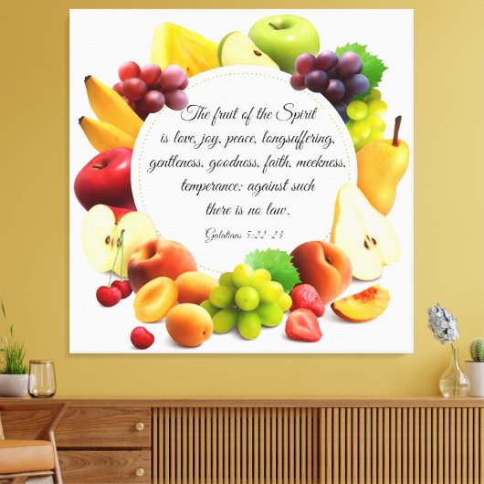 Galatians 5:22-23 canvasafdruk canvas afdruk (Insitu (Woonkamer))