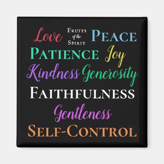 Galatians 5:22-23 Fruits of the Spirit Magnet (Voorkant)