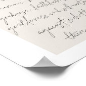 Galatians 5:22-23 Minimale Boho Beige Arch Script Poster (Hoek)