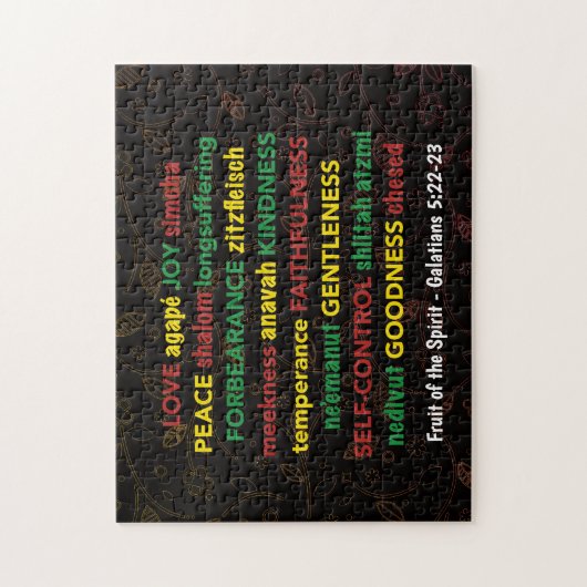 GALATIANS 5:22-23 Vruchten van gedistilleerde Chri Legpuzzel (Verticaal)