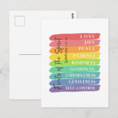 Galatians 5:22-23 Vruchten van gedistilleerde dran Briefkaart (Voorkant / Achterkant)