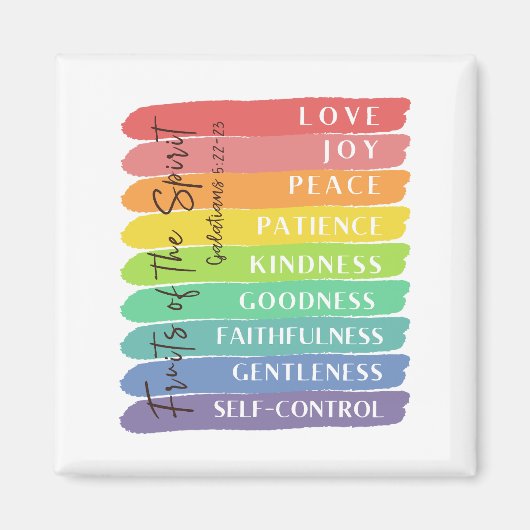 Galatians 5:22-23 Vruchten van gedistilleerde dran Magneet (Voorkant)