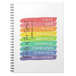 Galatians 5:22-23 Vruchten van gedistilleerde dran Notitieboek