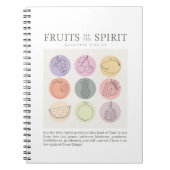 Galatians 5:22-23 Vruchten van gedistilleerde dran Notitieboek (Voorkant)