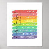 Galatians 5:22-23 Vruchten van gedistilleerde dran Poster (Voorkant)