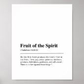 Galatians 5:22-23 Vruchten van gedistilleerde dran Poster (Voorkant)