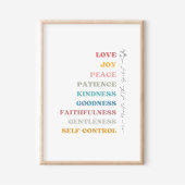 Galatians 5:22-23 Vruchten van gedistilleerde dran Poster