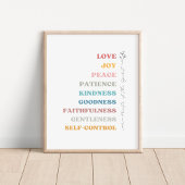 Galatians 5:22-23 Vruchten van gedistilleerde dran Poster