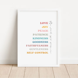 Galatians 5:22-23 Vruchten van gedistilleerde dran Poster