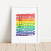 Galatians 5:22-23 Vruchten van gedistilleerde dran Poster