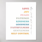 Galatians 5:22-23 Vruchten van gedistilleerde dran Poster (Voorkant)