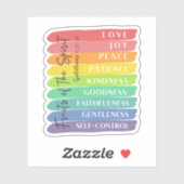 Galatians 5:22-23 Vruchten van gedistilleerde dran Sticker (Vel)