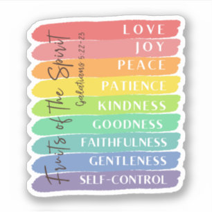 Galatians 5:22-23 Vruchten van gedistilleerde dran Sticker