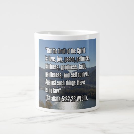 Galatians 5:22–23 WEBU Mug Grote Koffiekop (Voorkant)