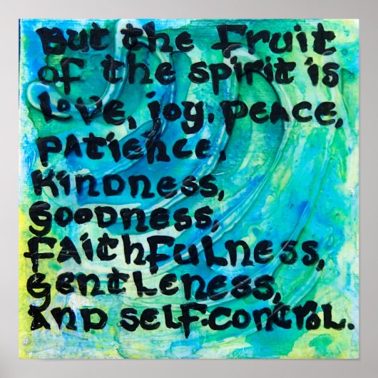 Galatians 5:22 - De vruchten van de gedistilleerde Poster (Voorkant)
