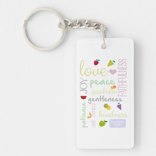 galatians 5:22 schattige Christelijke sleutelhange Sleutelhanger (Voorkant)