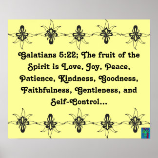 Galatians 5:22 Vruchten van het gedistilleerde Pos Poster