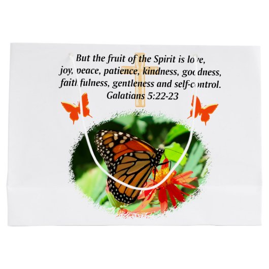 GALATIANS 5 BUTTERFLY FOTO-ONTWERP GROOT CADEAUZAKJE (Achterkant)