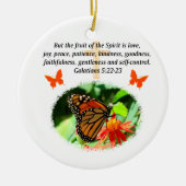 GALATIANS 5 BUTTERFLY FOTO-ONTWERP KERAMISCH ORNAMENT (Voorkant)
