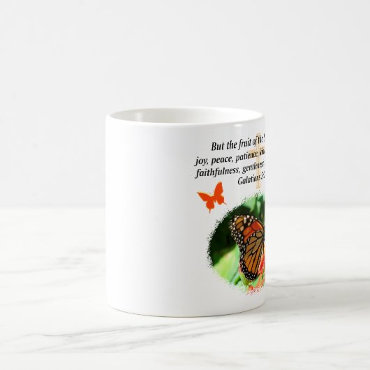GALATIANS 5 BUTTERFLY FOTO-ONTWERP KOFFIEMOK (Center)