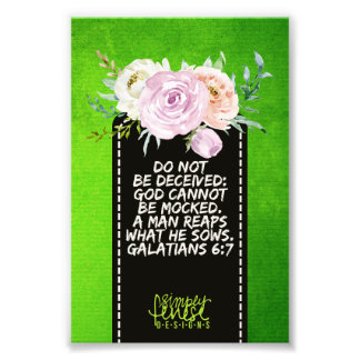 Galatians 6:7 God kan geen Gemockkte Manuscript wo Foto Afdruk