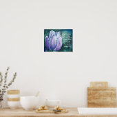 Galatians 6:9 Blue Tulip Poster (Keuken)