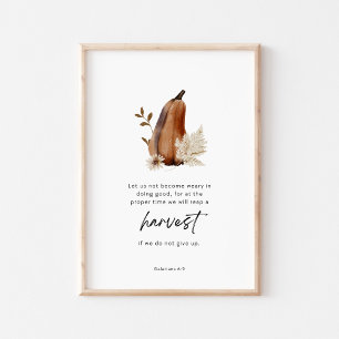 Galatians 6:9 Schriftuur Oogst Christelijk Poster