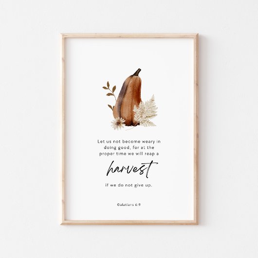 Galatians 6:9 Scripture Harvest Christian Poster