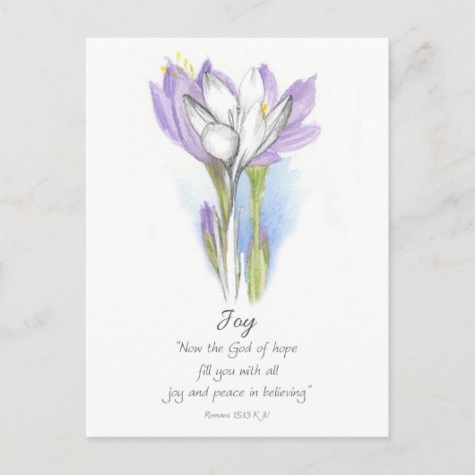 Galatians Fruit of the Spirit Joy Scripture Crocus Briefkaart (Voorkant)
