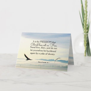 Galatiërs 5:1 voor FREEDOM Christus hebben ons bev Kaart