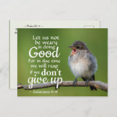 Galatiërs 6:9 Laten we niet moe zijn om goed te do Briefkaart (Voorkant / Achterkant)