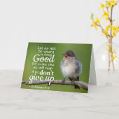 Galatiërs 6:9 Laten we niet onvermoeibaar zijn om  Kaart (Gele Bloem)