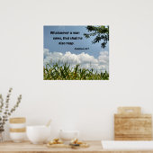 Galaties 6:7 Wat een man soweth... Poster (Keuken)