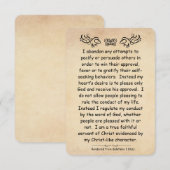 Galations 1:10 de Achterzijde van de Kaart van de  (Voorkant / Achterkant)