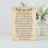 Galations 1:10 de Achterzijde van de Kaart van de  (Staand voorkant)