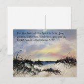 Galations 5:22 Bijbelverse Briefkaart (Voorkant / Achterkant)