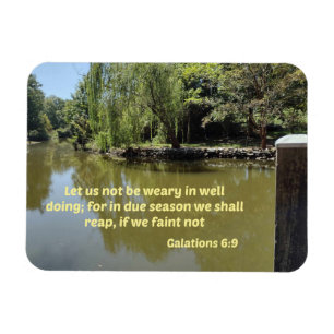 Galations 6:9 Laten we ons niet bemoeien met het g Magneet