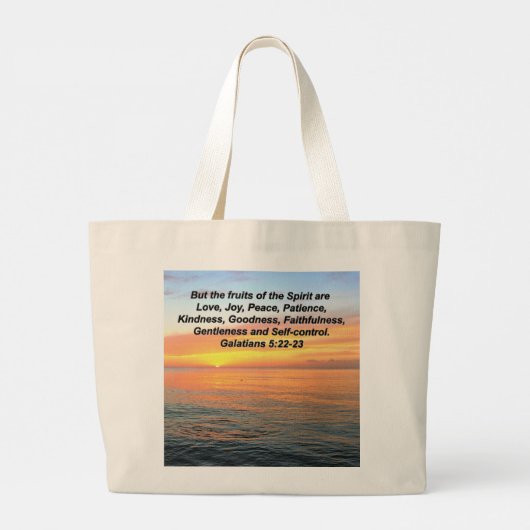GALATISCHE VRUCHTEN VAN DE GIRIT BIBLE VERSE GROTE TOTE BAG (Achterkant)