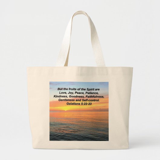 GALATISCHE VRUCHTEN VAN DE GIRIT BIBLE VERSE GROTE TOTE BAG (Voorkant)