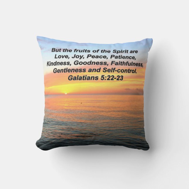 GALATISCHE VRUCHTEN VAN DE GIRIT BIBLE VERSE KUSSEN (Voorkant)