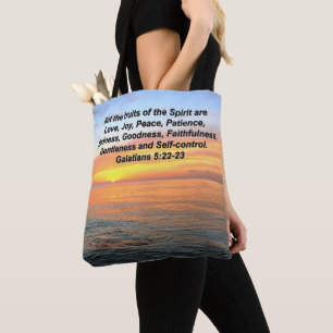 GALATISCHE VRUCHTEN VAN DE GIRIT BIBLE VERSE TOTE BAG