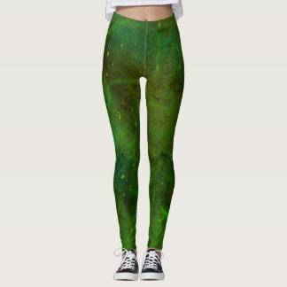 "Galaxia Verde" Abstracte Leggings