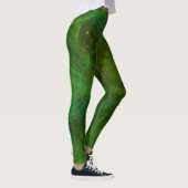 "Galaxia Verde" Abstracte Leggings (Rechts)