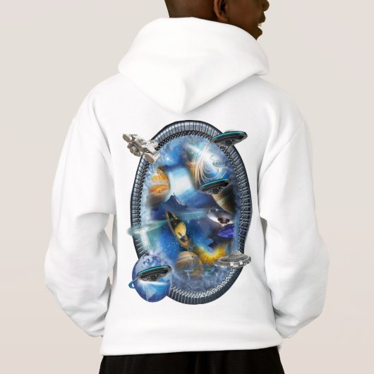 Galaxiale bezoekers in de ruimte (Achterkant)