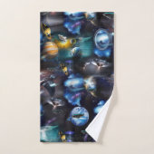 Galaxiale bezoekers in de ruimte bad handdoek (Handdoek)