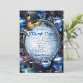 Galaxiale bezoekers in de ruimte bedankkaart (Staand voorkant)