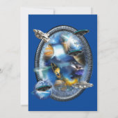 Galaxiale bezoekers in de ruimte kaart (Achterkant)