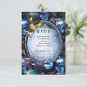 Galaxiale bezoekers in de ruimte RSVP kaartje (Staand voorkant)