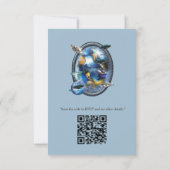 Galaxiale bezoekers in de ruimte RSVP kaartje (Achterkant)