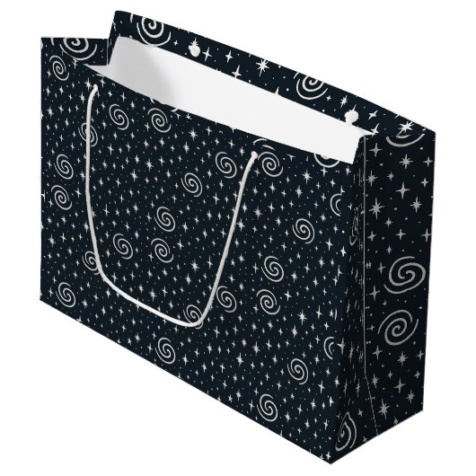 Galaxiale patroon groot cadeauzakje (Voorkant Gekanteld)